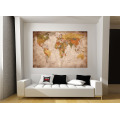 Decoración del hogar popular Extraíble Mapa del mundo Adhesivo Pegatinas de pared Decoración, Niños Etiqueta de la pared Mapa del mundo